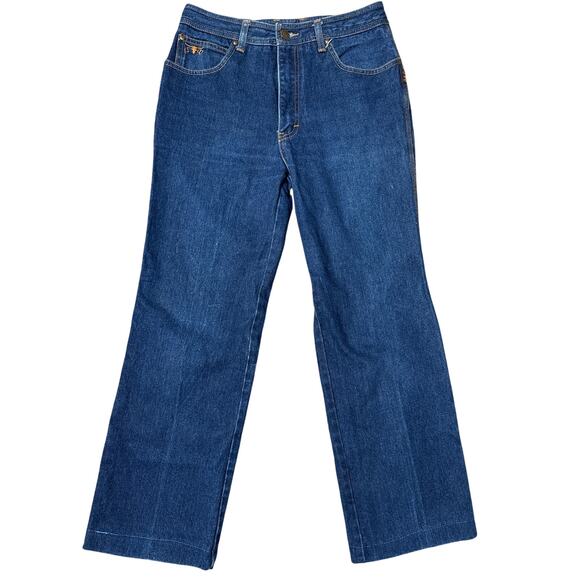 VINTAGE Sergio Valente Jeans Women Size 28 Blue Denim Dark 80s 27 inseam - Picture 1 of 13